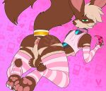 absurd_res accessory anthro anus arm_tuft balls blonde_countershading blonde_hair blonde_markings bottomless bottomless_anthro bottomless_male brown_body brown_fur butt canid canine canis clothed clothed_anthro clothed_male clothing collar controller countershade_face countershade_fur countershade_neck countershade_torso countershading crop_top cutefckngbunny dead_space electronic_arts eyebrow_through_hair eyebrows femboy fingernails fingers fluffy fluffy_tail fur fur_markings furgonomics game_controller genital_markings genitals green_eyes grin hair hand_print_on_butt hi_res humanoid hybrid ineffective_clothing iris jewelry lagomorph laquine leg_markings legwear leporid lustful_gaze made_in_abyss male mammal markings multicolored_body multicolored_fur nails narehate outline pattern_background penis pink_background pink_inner_ear pose presenting presenting_anus presenting_hindquarters pupils rabbit raven_sixstitch ring sharp_fingernails sharp_nails shirt shoulder_tuft simple_background smile smiling_at_viewer smirk smirking_at_viewer solo stockings streetwear striped_arms striped_balls striped_genitalia striped_legs striped_markings stripes tagme tail tail_accessory tail_jewelry tail_ring techwear teeth thick_thighs thigh_highs topwear translucent translucent_hair tuft two_tone_body two_tone_fur visceral_games white_sclera wide_hipped_anthro wide_hipped_male wide_hips wolf yellow_body yellow_fur