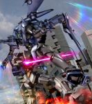  battle building energy_sword fire gafran gundam gundam_age gundam_age-1 gundam_age-1_normal hiropon_(tasogare_no_puu) holding holding_beam_saber holding_sword holding_weapon mecha mechanical_wings mobile_suit no_humans outdoors radio_antenna robot science_fiction sword weapon wings 