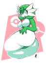  absurd_res anthro big_breasts big_butt breasts butt clothing female gardevoir generation_3_pokemon green_clothing green_hair green_panties green_underwear hair hi_res humanoid macarroni nintendo panties pokemon pokemon_(species) pokemon_humanoid pokemorph red_eyes solo underwear video_games white_body wide_hips 