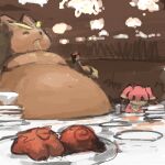  ambiguous_gender audino bronzecatworld clefairy duo feral generation_1_pokemon generation_4_pokemon generation_5_pokemon inside lopunny low_res nintendo overweight pokemon pokemon_(species) video_games 