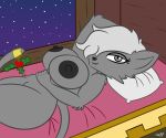  absurd_res anthro bed breasts colty8 domestic_cat felid feline felis female furniture hi_res holly_(plant) mammal night plant solo 