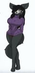  anthro big_breasts big_butt blush bone breasts butt canid canine clothing female hi_res mammal mask pace-maker panties scp-1471 scp-1471-a scp_foundation skull skull_head skull_mask solo sweater thick_thighs topwear underwear 