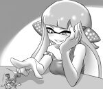  animal_humanoid blush breasts cephalopod cephalopod_humanoid cleavage clothed clothing female hi_res humanoid larger_female marine marine_humanoid mollusk mollusk_humanoid nintendo nobunagapero pseudo_hair size_difference splatoon tentacle_hair tentacles video_games 