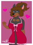  &lt;3 absurd_res anthro canid canine canis clothing colty8 dobermann domestic_dog facial_piercing female hair hi_res mammal nose_piercing piercing pinscher solo 