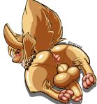 anus backsack balls big_penis bodily_fluids butt cum eevee eeveelution feral generation_1_pokemon genital_fluids genitals hi_res kobywick male nintendo pawpads paws penis pokemon pokemon_(species) solo