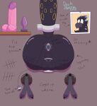 absurd_res avian balls bird butt butt_focus buttplug chastity_cage chastity_device corvid deskhyena dildo feet flat_chastity_cage genitals hi_res male oscine passerine photo plug_(sex_toy) raised_tail restrained sex_toy solo tail tally_marks text text_on_body text_on_wall through_wall vibrator