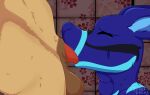animal_genitalia animal_penis animated anthro azaelbruh blue_body blue_fur bodily_fluids brown_body brown_fur deep_throat duo eeveelution equine_genitalia equine_penis fellatio female fur generation_4_pokemon genitals herm intersex leafeon male male/female manokit neck_bulge nintendo oral oral_penetration penetration penile penis pokemon pokemon_(species) red_penis saliva saliva_on_penis sex