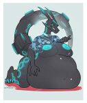  anthro anthro_pred belly big_(disambiguation) black blue breasts bulge cmitchell digestion hi_res hyper male nintendo nirvana overweight pokemon solo tommy_(disambiguation) victim video_games vore 