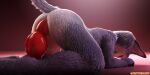  3d_(artwork) anal anthro canid canine crittermatic digital_media_(artwork) dildo female mammal sage_(critterclaws) sex_toy solo 