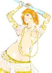  areola_slip areolae breasts clima-tact earrings groin jewelry large_breasts legs midriff nami_(one_piece) nipples one_piece orange_hair pearl rocktuete see-through short_hair solo thighs underboob 