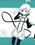  detached_sleeves green_eyes headphones male male_focus solo usb utatane_piko vocaloid white_hair ãƒ”ã‚³ 