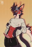 2026 5ushiroll anthro bedroom_eyes bodily_fluids clothed clothing clothing_pull colored_sketch dragon dripping erection fur furred_dragon furred_scalie genital_fluids genitals licking licking_lips loki_(5ushiroll) male mythological_creature mythological_scalie mythology narrowed_eyes partially_clothed penis precum precum_drip precum_string pulled_down_shorts scalie seductive sketch slim_anthro small_waist tapering_penis tongue tongue_out