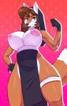  absurd_res anthro canid canine cassie_(foxydude) clothed clothing crucifix female fox hi_res mammal nun nun_outfit solo topless topless_female torou wearing_glasses 