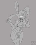  2020 absurd_res anthro bedroom_eyes blush blush_lines bow_tie breasts clothing corset digital_drawing_(artwork) digital_media_(artwork) female fingerless_gloves five_nights_at_freddy&#039;s floppy_ears genitals gloves greyscale hand_on_face handwear hi_res holding_knife holding_object holding_weapon knife lagomorph legwear leporid lingerie mammal monochrome narrowed_eyes pussy rabbit scottgames scut_tail seductive short_tail solo stitch_(sewing) stockings thick_thighs topwear vanny_(fnaf) video_games weapon zhenai 