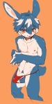  2026 anthro asian_clothing balls blush bodily_fluids bulge clothed clothing east_asian_clothing erection fundoshi fundoshi_only fur genital_fluids genitals hair hi_res humanoid_genitalia humanoid_penis japanese_clothing kemono kuroisumi lagomorph leporid long_ears male mammal mostly_nude navel nipples penis precum rabbit simple_background solo tail topless underwear underwear_only wardrobe_malfunction 