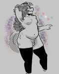  anthro balls belly blush bodily_fluids breasts clothing curly_hair dimple eyes_closed flaccid genital_fluids genitals grin gynomorph hair hand_behind_head heart_symbol intersex legwear lgbt_pride navel penis precum precum_string pride_colors reptile scalie short_tail slightly_chubby slightly_chubby_anthro slightly_chubby_gynomorph slightly_chubby_intersex small_breasts small_penis smile squish standing stretch_marks tail thick_thighs thigh_highs thigh_squish trans_(lore) trans_woman_(lore) transgender_pride_colors vivian_(vyralewd) vyralewd wide_hips 