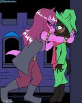  absurd_res anthro bovid caliluminos caprine couple_(disambiguation) deltarune duo female girly goat hi_res invalid_tag kissing male male/female mammal monster ralsei susie tomboy tongue undertale_(series) video_games 