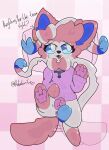 2026 absurd_res adorbinite animal_genitalia animal_vulva anus artist_name bite bite_mark blue_eyes bodily_fluids bow_ribbon butt canine_genitalia canine_vulva clothing ear_piercing ears_up eeveelution embarrassed emma_(budzisfun) feet female feral foot_focus fur generation_6_pokemon genital_piercing genitals hi_res jewelry looking_away multicolored_body multicolored_fur necklace nintendo pawpads paws piercing pillow pink_body pink_fur pokemon pokemon_(species) presenting presenting_anus presenting_vulva ribbons ribbons_(anatomy) signature solo sweat sweatdrop sweater sweaty_legs sweaty_thighs sylveon tail tail_motion tailwag text topwear two_tone_body two_tone_fur vulva vulva_piercing white_body white_fur