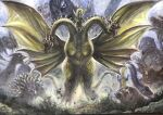  absolutely_everyone absurdres anguirus baragon_(godzilla) beak black_eyes bug claws commentary_request debris destroy_all_monsters dinosaur dragon dragon_horns dragon_wings everyone extra_tails facing_viewer fangs flying g.n.a giant giant_insect giant_monster godzilla godzilla_(series) gold_skin gorosaurus highres horns kaiju king_ghidorah kumonga large_ears larva manda_(godzilla) minilla mothra multiple_heads no_humans no_pupils open_mouth outdoors oversized_bug oversized_spider red_eyes rock rodan scales sea_serpent sharp_teeth single_horn spider spikes spines tail teeth toho_(movie_company) tree varan wings 