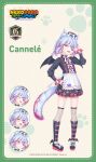  1girl ^_^ animal_ear_fluff animal_ears animal_hands apron bell black_dress black_shoes blue_fur blue_hair blush bow bowtie braid buttons cannele_(nekopara) cat_ears cat_girl cat_paws cat_tail character_name closed_eyes closed_mouth colored_eyepatch copyright_name demon_wings diamond_button diamond_eyepatch dress embarrassed eyepatch fishnets floral_print frills hand_on_own_hip hand_up happy hat long_sleeves long_tail medium_hair multicolored_dress multicolored_fur multicolored_hair multicolored_hat multicolored_shoes nail_polish name_tag nekopara nekopara_sekai_connect official_art open_mouth paw_print paw_print_background plaid_clothes plaid_skirt red_eyes red_fur red_hair ribbon sayori_(neko_works) shoes short_apron short_dress skirt striped_hair surprised tail tail_bow tail_ornament waist_apron white_apron white_bow white_bowtie white_ribbon wings 