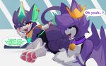 anal anthro anus bat battle_principal_yuumi bell bell_collar clothing collar crown_on_ear domestic_cat duo dust:_an_elysian_tail felid feline felis femboy heart_pendant male male/male mammal nero_the_nimbat nimbat oral presenting presenting_anus principal_yuumo_(warden006) purple_eyes red_eyes rimming rimming_male sex speech_bubble undressing warden006