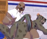 3d_(artwork) anthro aquatic armpit_hair bald bent_over blue_eyes body_hair boxer_briefs brown_body brown_hair butt butt_slap camo camo_clothing camo_print camo_underwear clothing coach digital_media_(artwork) discipline duo eyebrows facial_hair footwear goatee grey_clothing grey_underwear hair hi_res hyena knee_highs legwear locker_room looking_back male male/male mammal markings mature_male motion_lines mustache nervous orange_eyes over_the_knee pattern_clothing pattern_underwear phil_clayton pinniped print_clothing print_underwear punishment reggieigulas shirt slap socks solo spanking spots spotted_markings t-shirt thick_eyebrows topwear tusks underwear waistband_stripe walrus wedgie white_clothing white_footwear white_shirt white_socks white_t-shirt white_topwear zack_(reggieigulas)