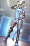 anthro genitals hi_res joints looking_at_viewer machine male metallic_body nariikhan nude penis robot robot_anthro solo translucent translucent_body