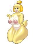  animal_crossing anthro big_breasts breasts canid canine canis domestic_dog female fur genitals hi_res isabelle_(animal_crossing) mammal nintendo nude pussy shih_tzu solo thick_thighs thugji3 tongue tongue_out toy_dog video_games yellow_body yellow_fur 