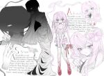  2others a-chan_(meidodown) black_hair blood blood_on_feet blood_on_leg blush bow character_name chibi chibi_inset cleaver closed_mouth colored_skin dot_nose dress flower frilled_dress frilled_sleeves frills grey_eyes heart holding holding_cleaver holding_flower juliet_sleeves long_hair long_sleeves meidodown multiple_others open_mouth original pink_bow pink_eyes pink_flower pink_hair pink_ribbon pink_rose pink_skirt puffy_sleeves red_ribbon red_shoes ribbon rose s-san_(meidodown) shoes skirt smile thighhighs twintails white_background white_dress white_ribbon white_skin white_thighhighs 