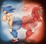  anal anal_penetration anthro bedroom_eyes belly biceps big_belly big_butt blue_body bodily_fluids brown_body brown_skin butt butts_touching calf_muscles clothing dildo dildo_in_ass dildo_insertion double_dildo duo echidna english_text eulipotyphlan feet footwear furryonline1 gloves handwear heart_symbol hedgehog hi_res knuckles_the_echidna looking_pleasured male male/male mammal markings moan monotreme muscular muscular_anthro muscular_male narrowed_eyes object_in_ass onomatopoeia pecs penetration quills_(anatomy) red_body red_clothing red_footwear red_shoes sandals seductive sega sex_toy sex_toy_in_ass sex_toy_insertion sharing_dildo sharing_sex_toy shoes short_tail smack_(sound_effect) smile sonic_the_hedgehog sonic_the_hedgehog_(series) sound_effects spiked_gloves spikes sweat sweaty_body tail tanned_skin text white_body white_clothing white_gloves white_handwear 
