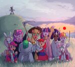 absurd_res anon apple_bloom_(mlp) applejack_(mlp) earth_pony equid equine female feral field fluttershy_(mlp) friendship_is_magic gesture grass group hasbro hi_res horn horse human male mammal mareoinaddict mask melee_weapon my_little_pony mythological_creature mythological_equine mythology pegasus pinkie_pie_(mlp) plant polearm pony rainbow_dash_(mlp) rarity_(mlp) scarecrow scootaloo_(mlp) scythe sunset sweetie_belle_(mlp) twilight_sparkle_(mlp) unicorn waving waving_at_viewer weapon wings