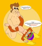 absurd_res anthro ape beanie beanie_only big_al_(orson_zedd) blonde_hair brown_hair chimpanzee clothing donkey_kong_(series) duo female from_front_position going_under hair haplorhine hat hat_only headgear headgear_only headwear headwear_only hi_res human human_on_anthro interspecies kong lying male male/female mammal missionary_position mostly_nude nintendo on_back pan_(genus) pigtails primate sex speech_bubble tiny_kong tomodachi_life tomodachi_life:_living_the_dream