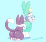  anal animal_crossing anthro balls butt butt_worship duo face_on_butt fluffydasher genitals hi_res lagomorph leporid male male/male mammal nintendo oral paws phone punchy_(animal_crossing) rabbit rimming sasha_(animal_crossing) sex thick_thighs video_games 