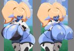  big_breasts blonde_hair breasts cleavage clothed clothing female hair hi_res huge_breasts imago_ic league_of_legends not_furry panties poppy_(lol) riot_games side-tie_panties thick_thighs underwear video_games yordle 