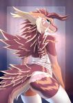  2022 absurd_res anthro blue_eyes brown_body brown_fur clothed clothing digital_media_(artwork) dragon eyebrows eyelashes female fur furred_dragon hi_res horn kyotoleopard looking_at_viewer smile solo 