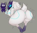  anthro anus big_butt butt female fur genitals hi_res huge_butt kindred_(lol) league_of_legends mammal neiliousdyson pussy riot_games thick_thighs video_games white_body white_fur 