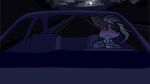  animated canid canine driving fox late_night male mammal smoking tired 