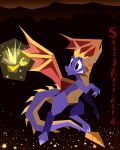  absurd_res activision arthropod city dragon dragonfly duo feral hi_res insect male night night_city night_light night_sky sparx spyro spyro_the_dragon stacyroseland video_games 