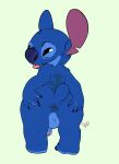  alien anthro anus backsack balls blep blue_body blue_fur butt disney fur genitals hi_res lilo_and_stitch male penis presenting presenting_anus short_stack solo stitch_(lilo_and_stitch) tbid tongue tongue_out 