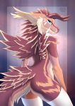  2022 absurd_res anthro blue_eyes brown_body brown_fur clothed clothing digital_media_(artwork) dragon eyebrows eyelashes female fur furred_dragon hi_res horn kyotoleopard looking_at_viewer smile solo 
