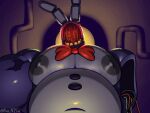  alva_nsfw animatronic anthro bow_tie dark_nipples ears_up faceless_character faceless_male five_nights_at_freddy&#039;s five_nights_at_freddy&#039;s_2 fur hi_res lagomorph leporid machine male mammal nipples purple_background purple_body purple_fur rabbit robot scottgames simple_background slightly_chubby solo solo_focus video_games withered_bonnie_(fnaf) 