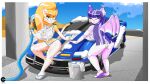  anthro big_breasts breasts car cranebear domestic_cat duo felid feline felis female female/female hi_res jessica_young_melis mammal tricia_ren_sounhoff vehicle 