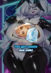 anthro areola big_breasts biped black_clothing breasts clothed clothing curvy_figure dialogue female generation_5_pokemon hi_res huge_breasts legendary_pokemon mleonheart navel nintendo pasties pokemon pokemon_(species) pubes reshiram solo speech_bubble text thick_thighs voluptuous white_body wide_hips