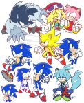  >_< 2boys 2girls absurdres amitie_(puyopuyo) amy_rose claw_mark claws clenched_teeth closed_eyes closed_mouth copyright_request english_commentary furrification furry furry_female furry_male gloves half-closed_eyes hedgehog_boy hedgehog_girl highres leslietheluna looking_at_another looking_at_viewer multiple_boys multiple_forms multiple_girls one_eye_closed open_mouth parody puyopuyo puyopuyo_20th_anniversary shoes shrugging sig_(puyopuyo) sitting smile sonic_(series) sonic_the_hedgehog sonic_the_werehog spiked_shoes spikes style_parody super_sonic teeth thumbs_up v white_background white_gloves 