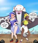 absurd_res anthro aquatic big_diaper big_man_(splatoon) blort blush cephalopod chest_wraps clothing coleoid cross-popping_vein decapodiform deep_cut_(splatoon) diaper embarrassed english_text feces female fish footless_legwear frye_(splatoon) group hand_fan hi_res holding_nose huge_diaper humanoid hyper_diaper ink inkling kawaiiomo male mollusk nintendo octarian octoling octopodiform octopus one_eye_closed pointy_ears pooping pseudo_hair ray_(fish) shiver_(splatoon) soiled_diaper soiling soiling_diaper splatoon squid sucker_(anatomy) tentacle_hair tentacles text translucent translucent_clothing trio unclean_diaper used_diaper using_diaper wraps yellow_eyes