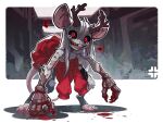 2025 2_horns 3_toes 4:3 4_fingers anthro antlers aquatic arm_tuft bangs big_ears black_sclera blood blood_on_face blood_on_hand bloodied bodily_fluids breasts buckteeth claws clothing collarbone colored crying cybernetic_arm cybernetic_limb cybernetics demon detailed digital_drawing_(artwork) digital_media_(artwork) elbow_tuft eyebrows facial_tuft featureless_breasts feet female fingers fish flat_chested front_view full-length_portrait fur hair hi_res horn horror_(theme) hunched_over hybrid insane insane_eyes knee_tuft leg_tuft long_hair looking_at_viewer machine mammal mostly_nude mostly_nude_anthro mostly_nude_female murid murine open_mouth open_smile polygoncherub portrait pose pupils rat red_body red_clothing red_eyes robot_anthro rodent sad scar segmented_tail shaded sharp_teeth side_bangs signature simple_background smile smiling_at_viewer solo standing tears teeth toes tuft victim white_body white_fur white_hair