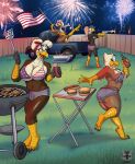 2025 4th_of_july 5_fingers absurd_res accipitrid accipitriform alcohol american_flag american_flag_bikini anthro avian bald_eagle beer beverage big_breasts big_butt bikini bikini_strap bikini_top bird blue_eyes bottomwear breasts brown_body brown_eyes brown_feathers burger butt claws clothed clothed_anthro clothed_female clothing daisy_dukes denim denim_bottomwear denim_clothing denim_shorts eagle feathers female fingers fireworks flag_bikini flag_swimwear food fur grill group gun hair handgun hat headgear headwear hi_res holding_beverage holding_gun holding_handgun holding_object holding_ranged_weapon holding_revolver holding_weapon holidays hot_dog hotpants humanoid_hands light_truck mlock multicolored_body multicolored_fur night non-mammal_breasts open_mouth open_smile pickup_truck pistol ponytail ranged_weapon revolver sea_eagle shooting shooting_gun shorts smile spatula standing swimwear thick_thighs toe_claws tools truck two-piece_swimsuit two_tone_body two_tone_fur united_states_of_america vehicle weapon white_body white_feathers white_hair