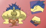 2_tails 5:3 anal anal_penetration backsack balls bodily_fluids buizel cum cum_inside dipstick_tail drooling duo ear_piercing feral flotation_sac from_front_position fynn_(vanny_1208) generation_2_pokemon generation_4_pokemon genital_fluids genitals grin hi_res humanoid_genitalia humanoid_penis male male/male markings mating_press multi_tail nintendo penetration penis piercing pinned_by_belly pokemon pokemon_(species) rear_view saliva sex smile sweat sweaty_balls sweaty_genitalia tail tail_markings typhlo_(granivolus) typhlosion vanny_1208