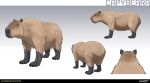 2026 4_toes absurd_res ambiguous_feral ambiguous_gender beady_eyes bear black_body black_eyes black_fur black_nose brown_markings butt capybeara_(highguard) caviid colored company_name concept_art digital_drawing_(artwork) digital_media_(artwork) english_description english_text feet feral fur gradient_background head_markings hi_res highguard_(game) light lighting mammal markings mouth_closed multicolored_body multicolored_fur nails nicholas_patrick_kelana nude nude_ambiguous official_art quadruped rodent shaded simple_background solo standing tan_body tan_fur text toenails toes turnaround ursine