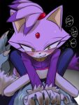 after_transformation anthro blaze_the_cat blush blushing_profusely chest_fur dialogue domestic_cat drunk duo eulipotyphlan felid feline felis female female_on_top first_person_view hair hand_on_chest hedgehog hero larger_male looking_at_viewer lycanthropy male male/female mammal on_top ponytail princess royalty sega size_difference smaller_female smile sonic_the_hedgehog sonic_the_hedgehog_(series) sonic_the_werehog sonic_unleashed speech_bubble straddling substance_intoxication text werecreature wereeulipotyphlan werehog yellow_eyes yeoon